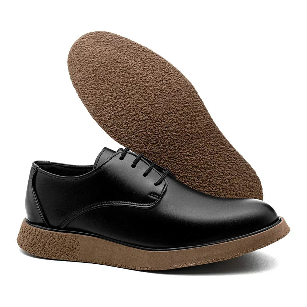 Sapato Masculino Derby Casual New Crepe Confort Classic