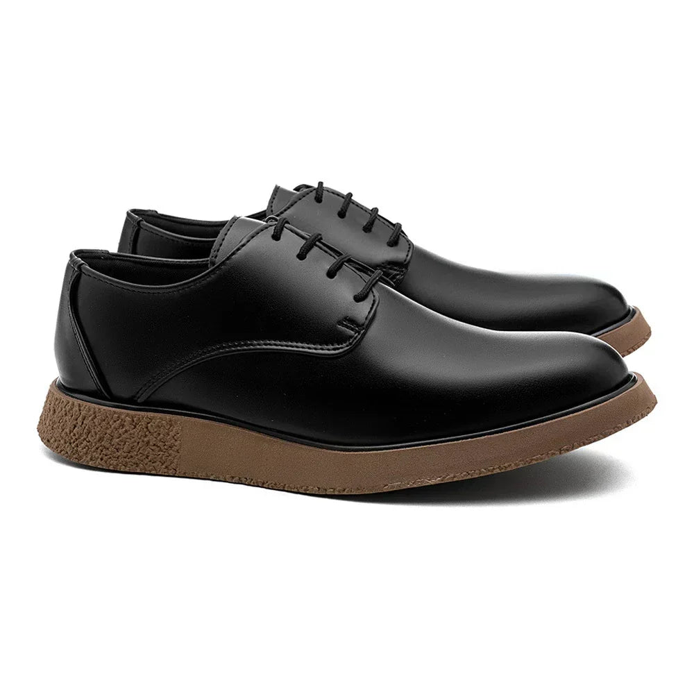 Sapato Masculino Derby Casual New Crepe Confort Classic