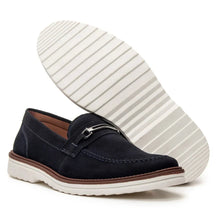 Sapato Loafer Mocassim Couro Nobock Camurça Aveludado Sport Fino com Fivela