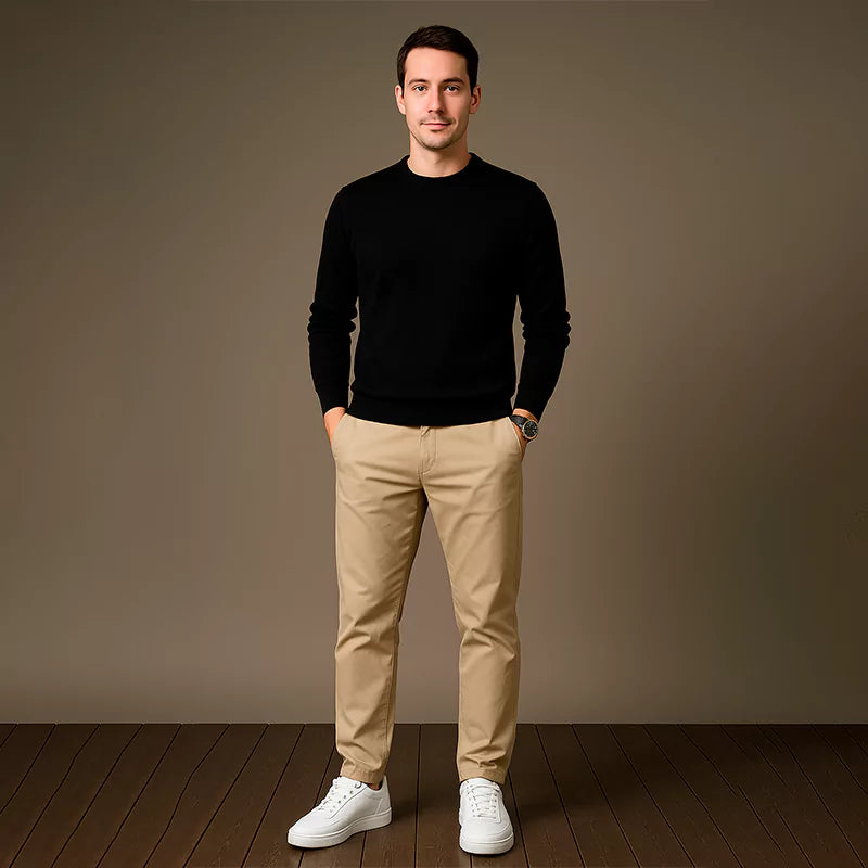 Calça Chino Masculina em Sarja Rouffman FF24